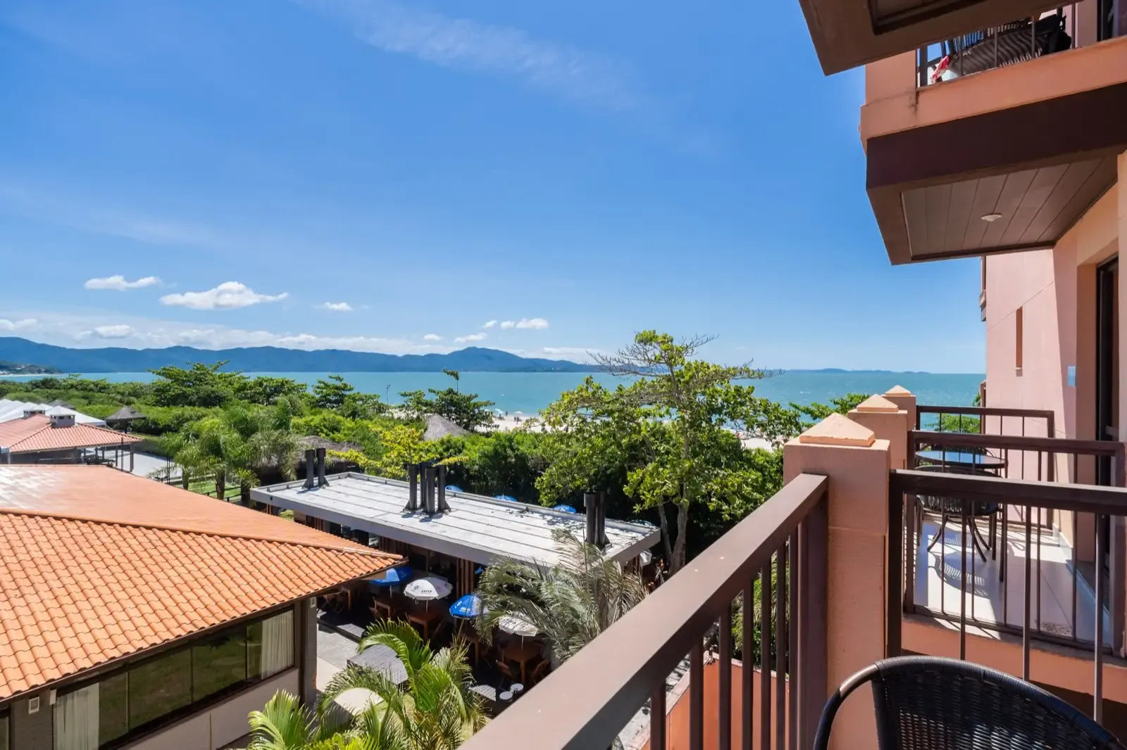 Vista mar da varanda